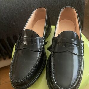 J. Crew Classic Black Leather Loafers